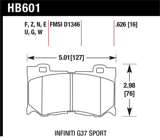 Hawk Performance Hawk 10-12 Infiniti FX50 / 09-12 G37 / 09-13 Nissan 370Z DTC-30 Race Front Brake Pads