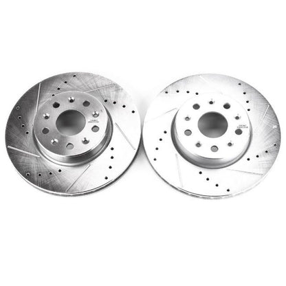 PowerStop Power Stop 16-19 Chevrolet Camaro Front Evolution Drilled & Slotted Rotors - Pair