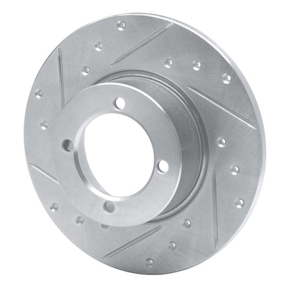 R1 Concepts R1 67-74 Opel Manta Front Left Drilled & Slotted Silver Brake Rotor
