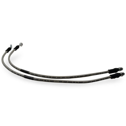 Baer Brakes 25.25in Long Braided Hose Set w/ 3AN Female Straight x 10mm 20 Degree Banjo Ends