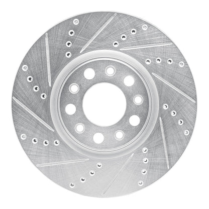 R1 Concepts R1 13-23 Chrysler 200 Front Left Drilled & Slotted Silver Brake Rotor