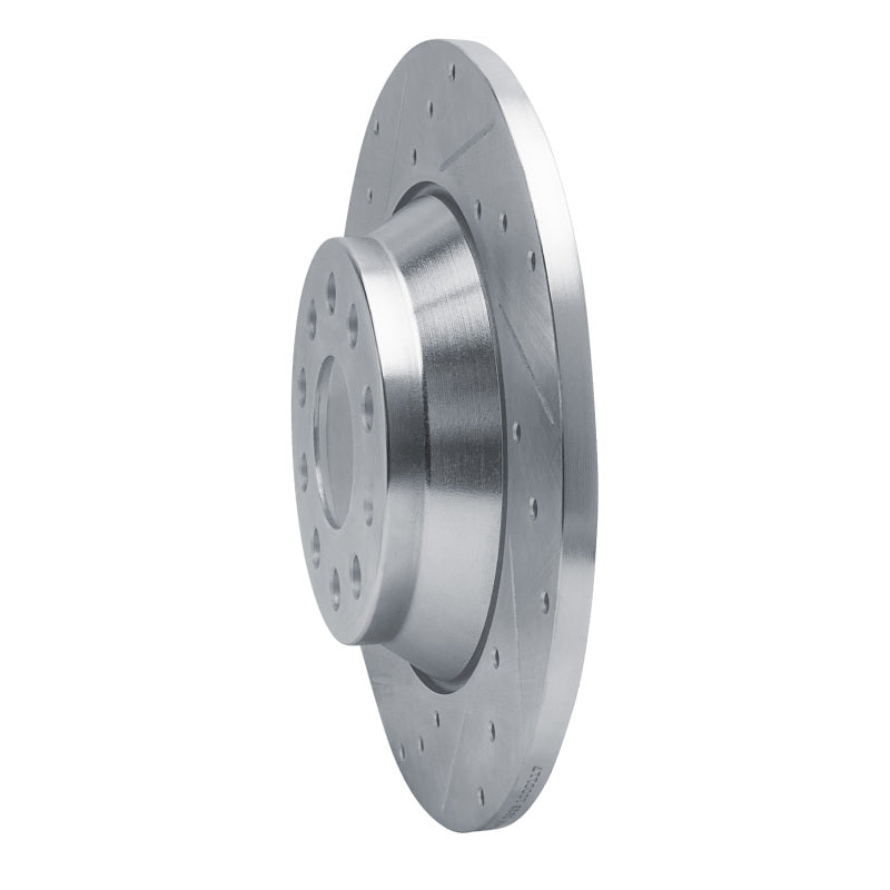 R1 Concepts R1 16-25 Audi Q3 Rear Left Drilled & Slotted Silver Brake Rotor