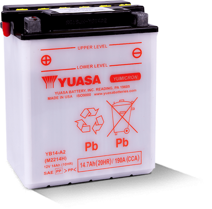 Yuasa Battery Yuasa YB14-A2 Yumicron CX 12-Volt Battery