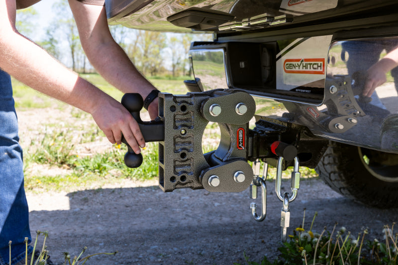 GEN-Y Hitch Gen-Y The Boss Torsion-Flex 2in Shank 5in Drop 10K Hitch w/GH-031 Dual-Ball/GH-032 Pintle Lock