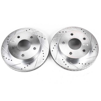 PowerStop Power Stop 00-01 Dodge Ram 1500 Front Evolution Drilled & Slotted Rotors - Pair