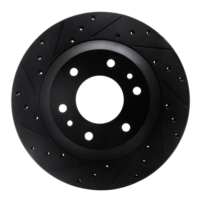 R1 Concepts R1 02-05 Buick Rainier Front Left Drilled & Slotted Black Brake Rotor