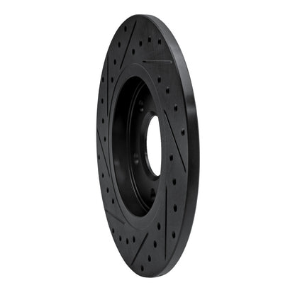 R1 Concepts R1 05-05 Buick Terraza Rear Right Drilled & Slotted Black Brake Rotor