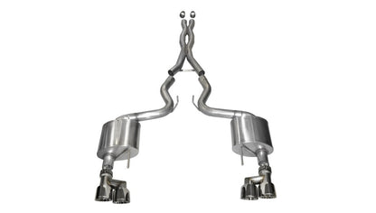 CORSA Performance Corsa 2015-2017 Ford Mustang GT 5.0 3in Cat Back Exhaust Polish Quad Tips (Xtreme)