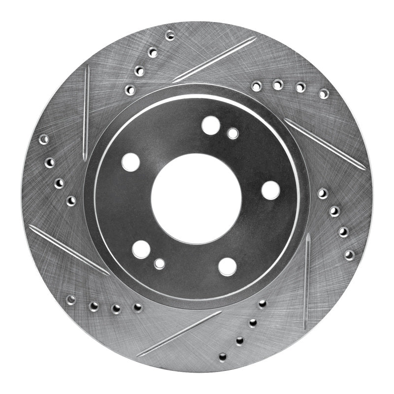 R1 Concepts R1 00-24 Chrysler SEBRING Front Left Drilled & Slotted Silver Brake Rotor
