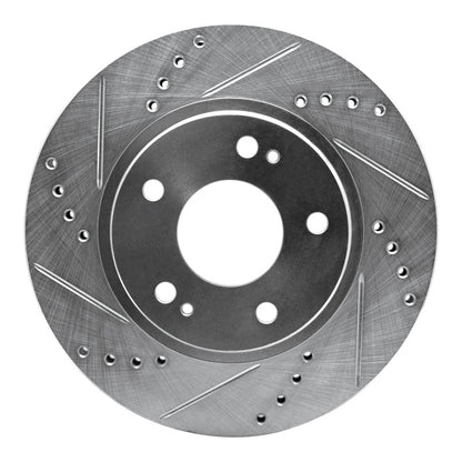 R1 Concepts R1 00-24 Chrysler SEBRING Front Left Drilled & Slotted Silver Brake Rotor
