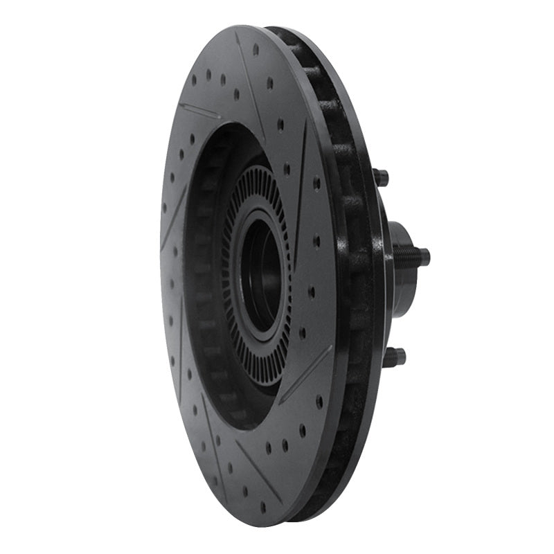 R1 Concepts R1 95-11 Ford Explorer Front Left Drilled & Slotted Black Brake Rotor