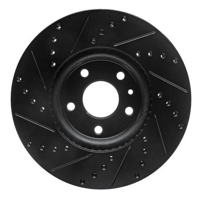 R1 Concepts R1 13-20 Ford Fusion Front Right Drilled & Slotted Black Brake Rotor