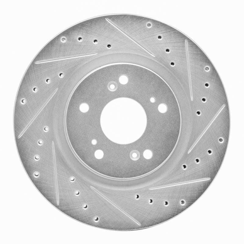 R1 Concepts R1 97-05 Acura NSX Rear Right Drilled & Slotted Silver Brake Rotor