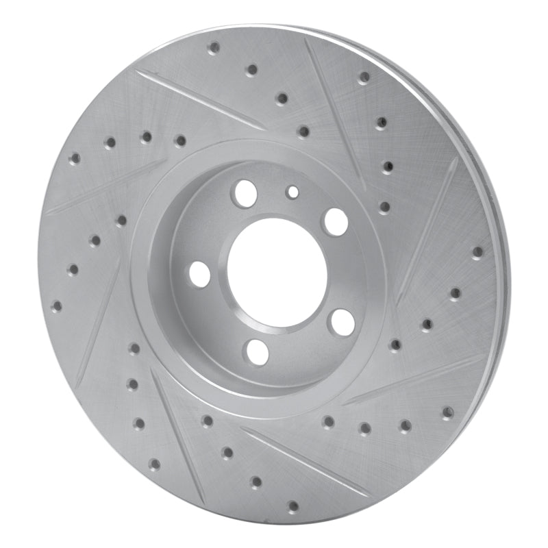 R1 Concepts R1 98-18 Audi A1 (Mexico) Front Left Drilled & Slotted Silver Brake Rotor