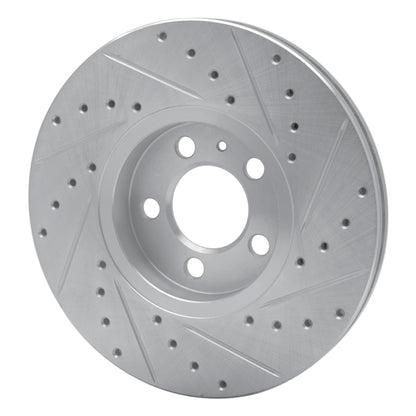 R1 Concepts R1 98-18 Audi A1 (Mexico) Front Left Drilled & Slotted Silver Brake Rotor