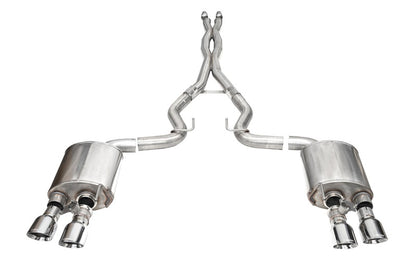 CORSA Performance Corsa 24+ Ford Mustang Dark Horse 5.0L 3.0in Dual Rear Exit Cat-Back w/Twin 4.5in Polish Slash Tips