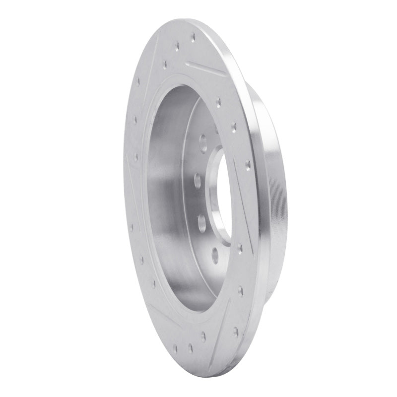 R1 Concepts R1 07-08 Hyundai TIBURON Rear Right Drilled & Slotted Silver Brake Rotor