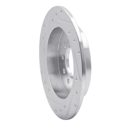 R1 Concepts R1 07-08 Hyundai TIBURON Rear Right Drilled & Slotted Silver Brake Rotor