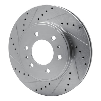 R1 Concepts R1 09-09 Ford F-150 RWD Front Left Drilled & Slotted Silver Brake Rotor