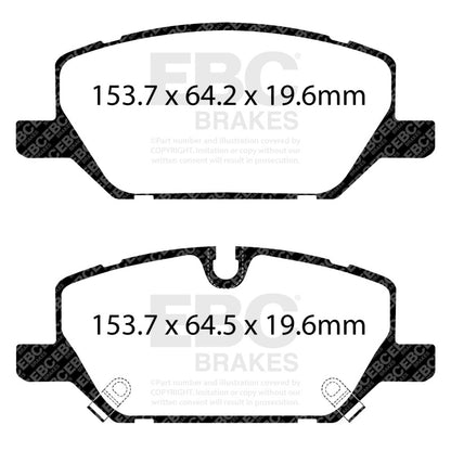 EBC 2020+ Cadillac CT5 Premium and Luxury 2.0T Redstuff Front Brake Pads