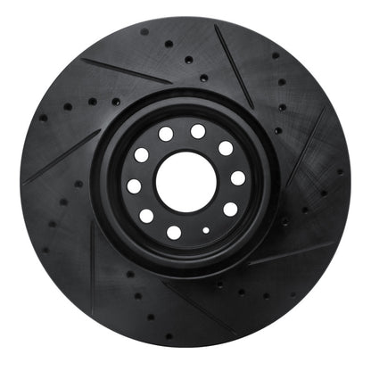 R1 Concepts R1 18-25 Volkswagen ATLAS Front Left Drilled & Slotted Black Brake Rotor