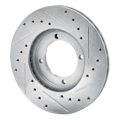 R1 Concepts R1 83-91 Dodge COLT Front Left Drilled & Slotted Silver Brake Rotor