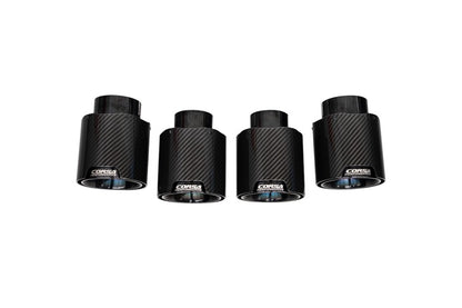 CORSA Performance Corsa 20-25 Chevrolet Corvette C8 RWD 4.5in Carbon Fiber Black PVD Tip Kit (For Corsa Exhaust Only)