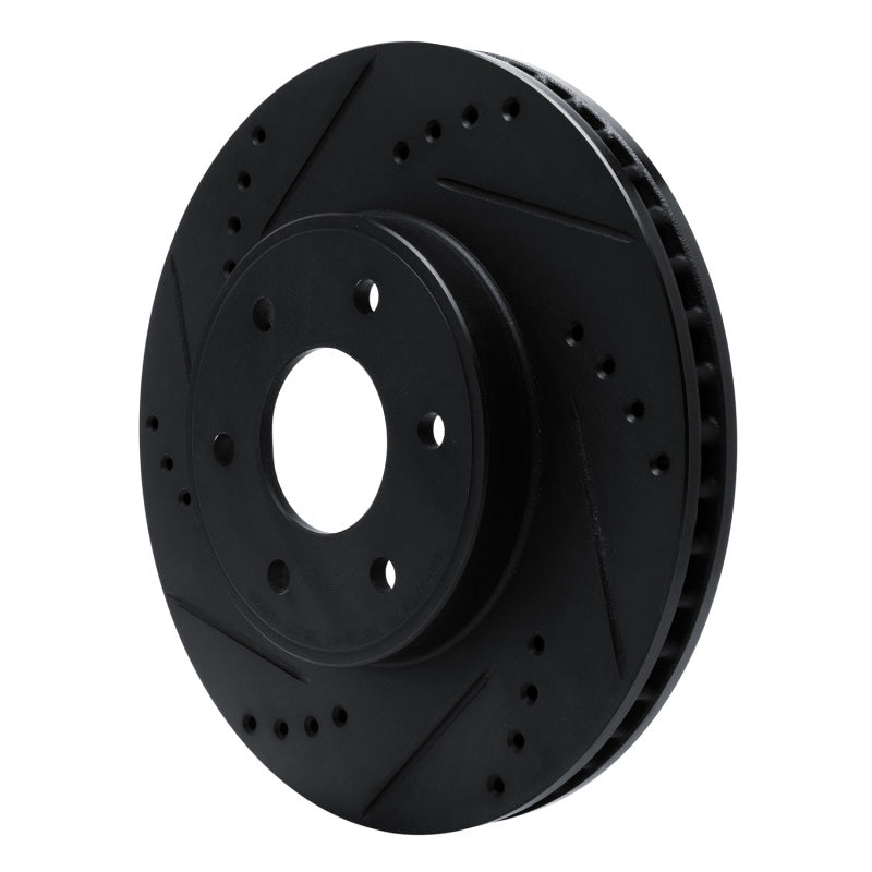 R1 Concepts R1 16-22 Nissan NP300 Frontier (Mexico) Front Left Drilled & Slotted Black Brake Rotor