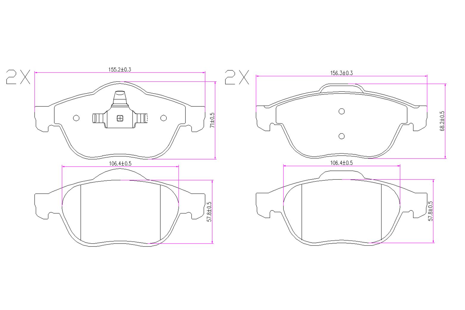 BOGAP R8210118 Brake Pad Set, Disc Brake