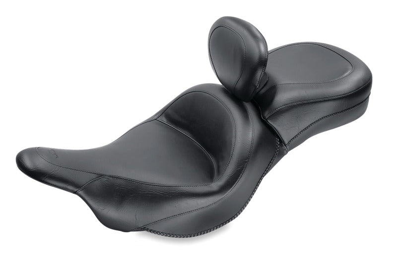 Mustang Motorcycle Mustang 09-21 Kawasaki Vulcan 1700 Voyager, Nomad Touring 1PC Seat w/Driver Backrest - Black
