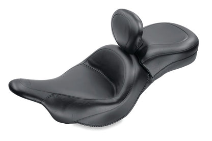 Mustang Motorcycle Mustang 09-21 Kawasaki Vulcan 1700 Voyager, Nomad Touring 1PC Seat w/Driver Backrest - Black