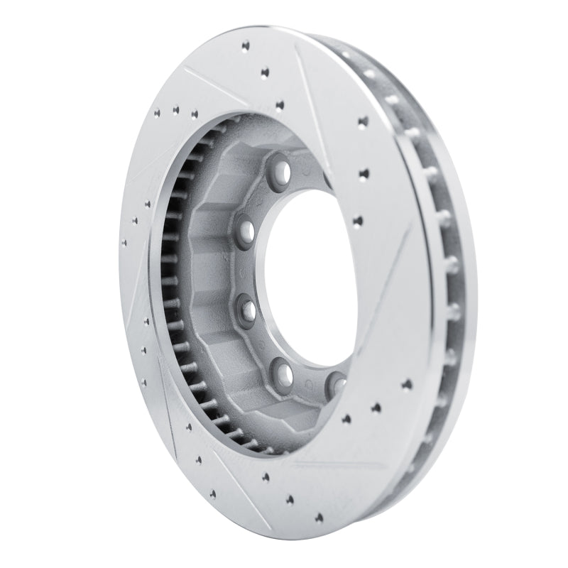 R1 Concepts R1 77-93 Chevrolet K30 Front Left Drilled & Slotted Silver Brake Rotor