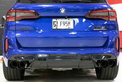Dinan 20-26 BMW X5 M/X6 M (F95/F96) Valved Axleback Exhaust System - Black Tips