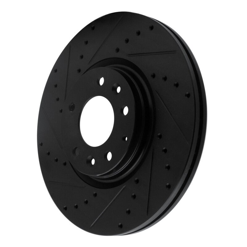 R1 Concepts R1 06-07 Mazda 6 Front Left Drilled & Slotted Black Brake Rotor