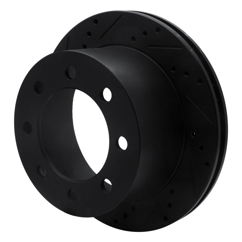 R1 Concepts R1 00-02 Dodge Ram 2500 Rear Left Drilled & Slotted Black Brake Rotor