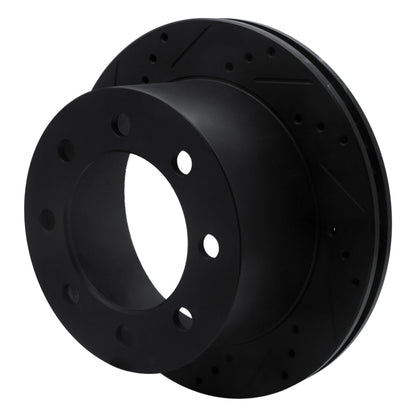 R1 Concepts R1 00-02 Dodge Ram 2500 Rear Left Drilled & Slotted Black Brake Rotor