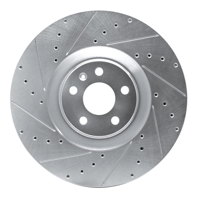 R1 Concepts R1 16-26 Volvo XC90 Front Left Drilled & Slotted Silver Brake Rotor