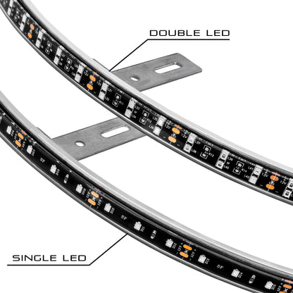 ORACLE Lighting Oracle LED Illuminated Wheel Rings - Double LED - Blue