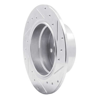 R1 Concepts R1 03-06 BMW Z4 Rear Left Drilled & Slotted Silver Brake Rotor
