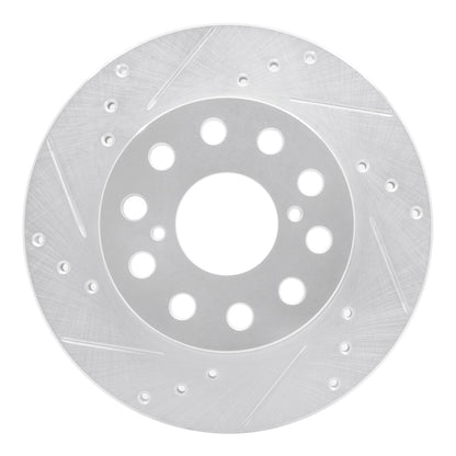 R1 Concepts R1 91-95 Toyota MR2 Rear Left Drilled & Slotted Silver Brake Rotor