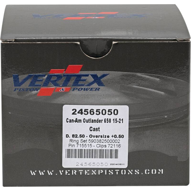 Vertex Pistons Vertex Piston 04-05 Can-Am Outlander 330 2x4 330cc +0.50mm Oversized Cast Replica Piston Kit