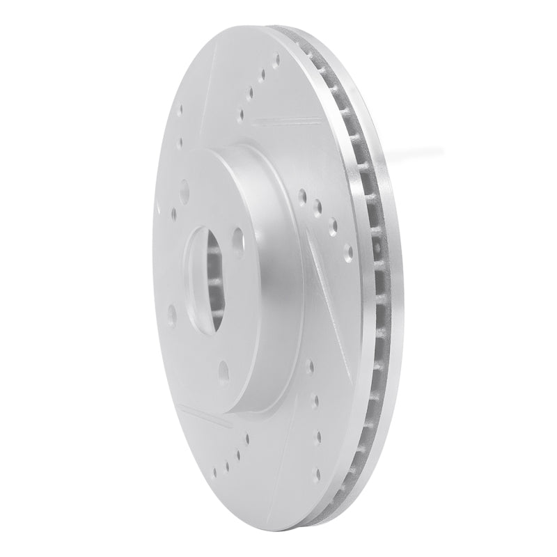 R1 Concepts R1 16-25 Mazda 2 (Mexico) Front Left Drilled & Slotted Silver Brake Rotor
