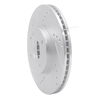 R1 Concepts R1 16-25 Mazda 2 (Mexico) Front Left Drilled & Slotted Silver Brake Rotor