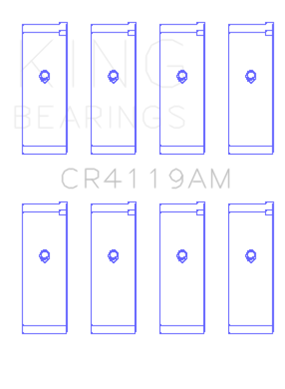 King Engine Bearings Mitsubishi 4G93/Sohc (Size +1.0mm) Connecting Rod Bearing Set
