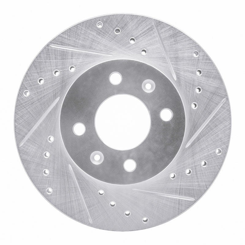 R1 Concepts R1 06-12 Dodge Attitude (Mexico) Front Right Drilled & Slotted Silver Brake Rotor