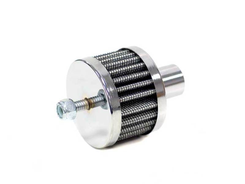 K&N Engineering K&N Steel Base Chrome Top Crankcase Vent Filter 3/4in OD Vent / 2in OD / 1-1/2in H Stud Mount