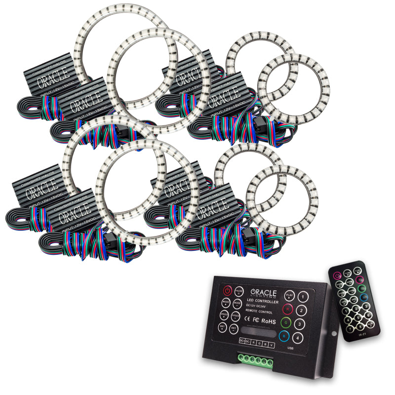 ORACLE Lighting Oracle Vector Jeep Wrangler JK Grille Halo Kit - ColorSHIFT 2