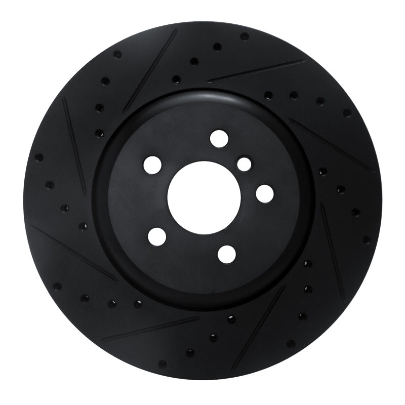 R1 Concepts R1 17-25 BMW 430I Front Left Drilled & Slotted Black Brake Rotor