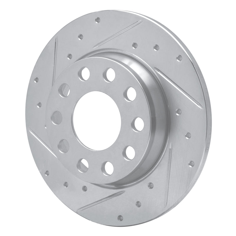 R1 Concepts R1 00-08 Audi A4 (USA/Canada) Rear Left Drilled & Slotted Silver Brake Rotor