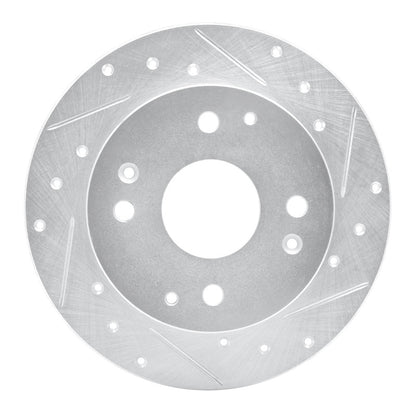 R1 Concepts R1 92-94 Acura Vigor Rear Right Drilled & Slotted Silver Brake Rotor